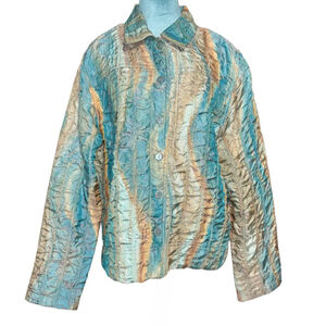 ELCC lightweight funky teal shimmer jacket